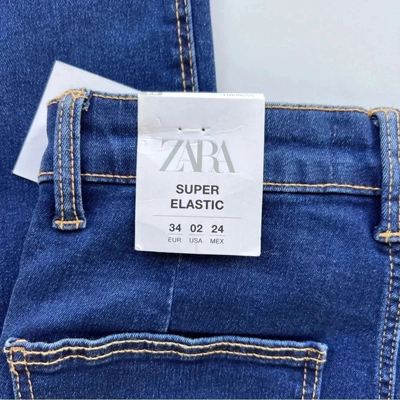 Zara Super Elastic Hi-Rise Shaper Jeans Size 2 - Picture 5 of 10